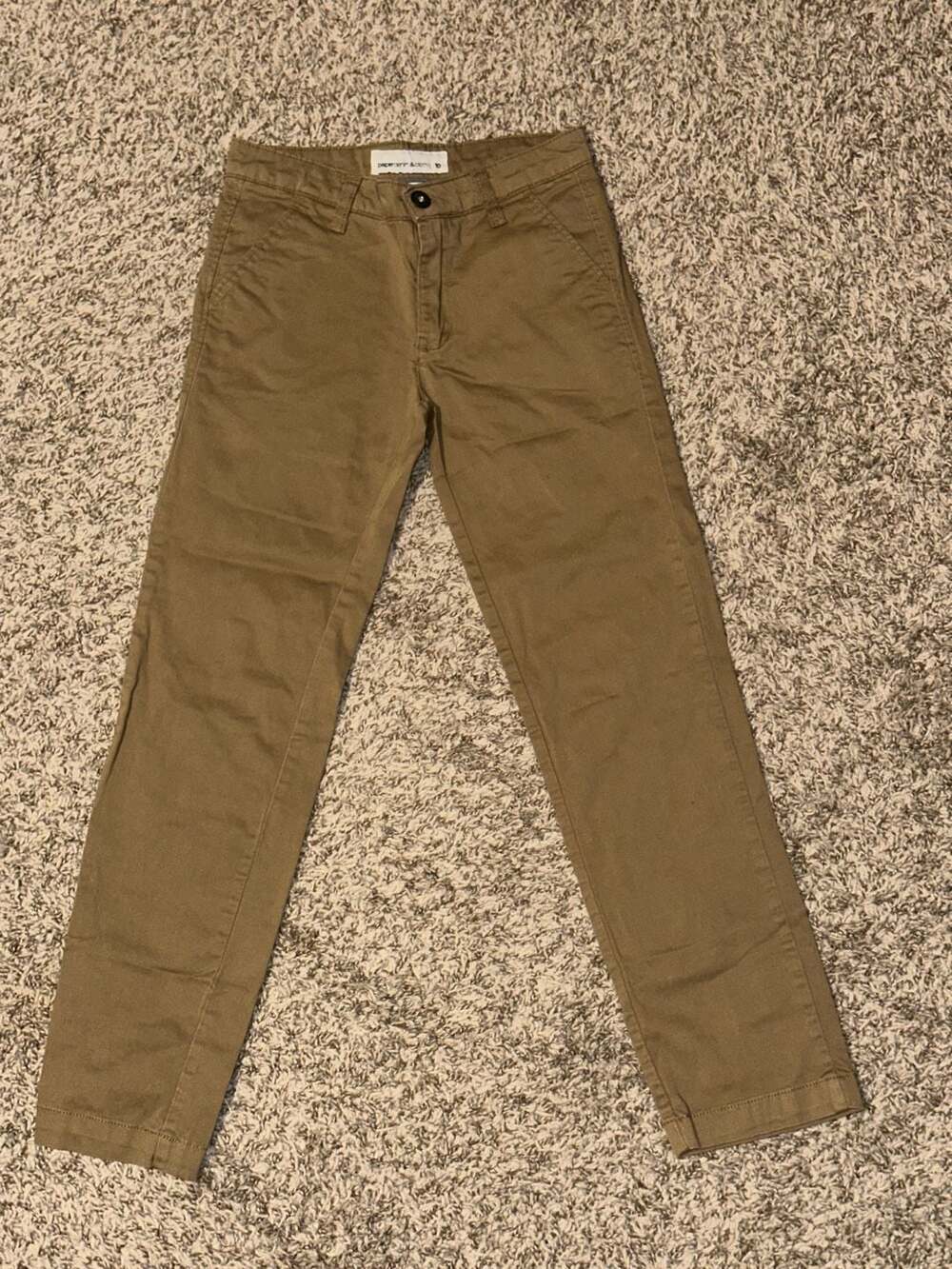 Paper Denim & Cloth Brown Boys Chino Pants Size 10